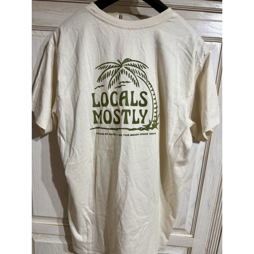 Katin Locals Mostly T Shirt XL Vintage White Organic Cotton NWT Travel Wander